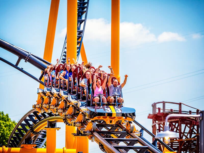 Kennywood's Steel Curtain roller coaster takes you upside down 9 times