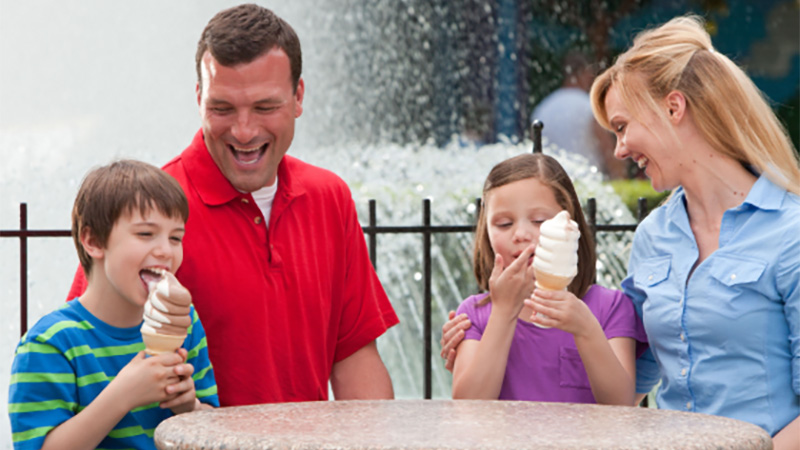 Family eating a yummy meal