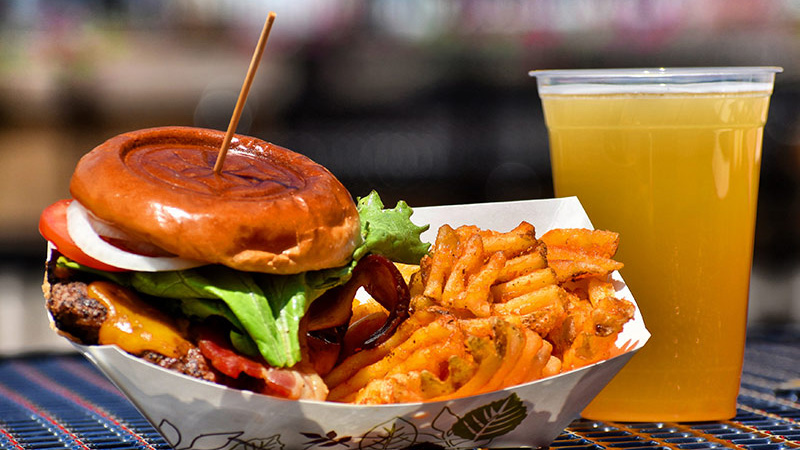 Burger at the water park