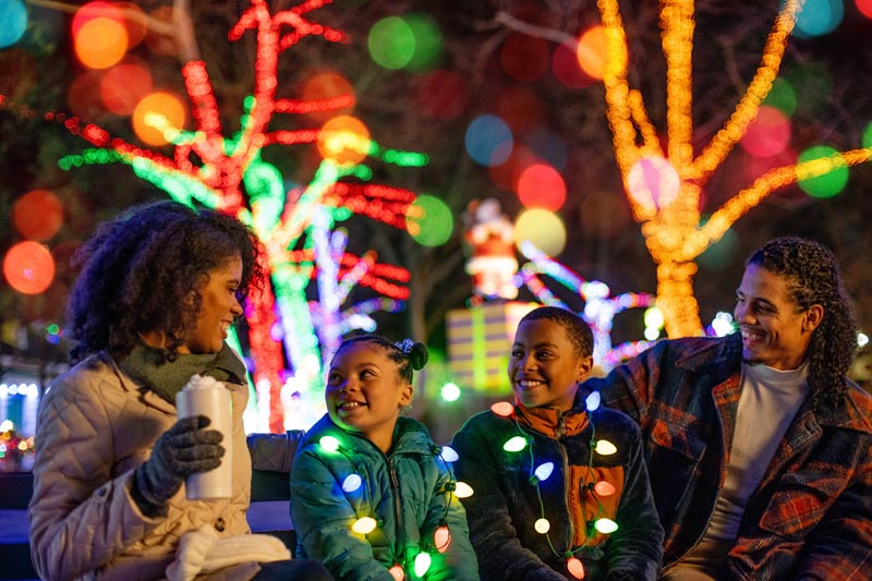 Family drinking Cocoa